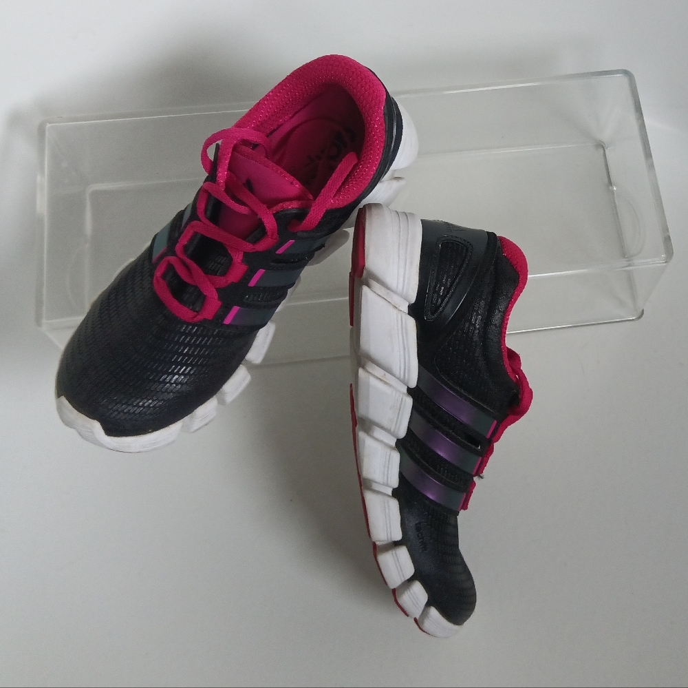 Like New Adidas Women's Running Sneakers In Metallic Pink & Black - Picture 9 of 12